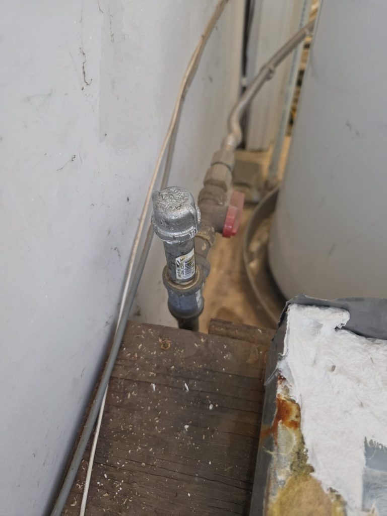 Close-up of a Capped Gas Line