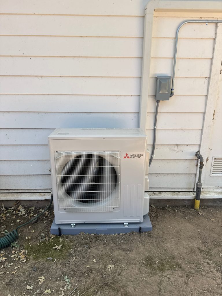 Front View of Installed Mitsubishi Ducted Heat Pump/Air Handler
