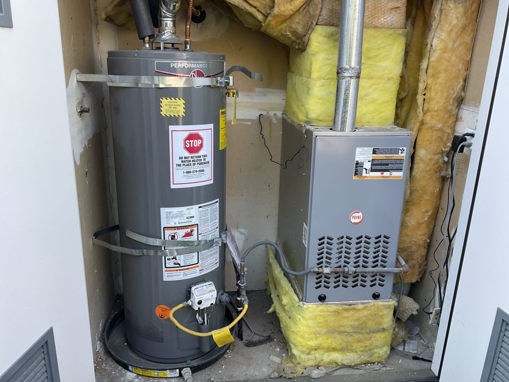 Old gas water heater