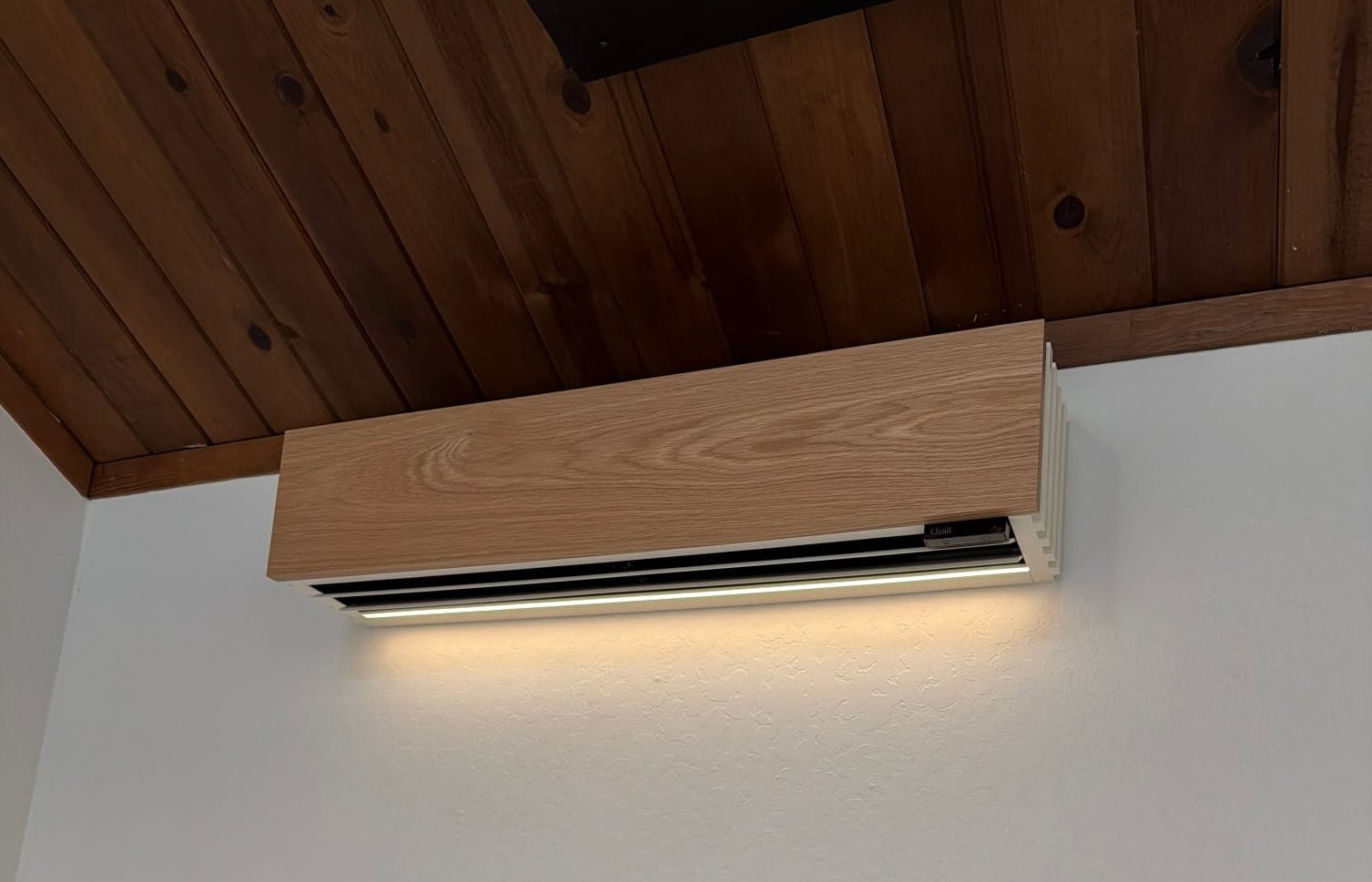Quilt ductless heat pump wall unit installed in San Jose home by Bellows Plumbing Heating Cooling and Electric — South Bay HVAC experts since 1984