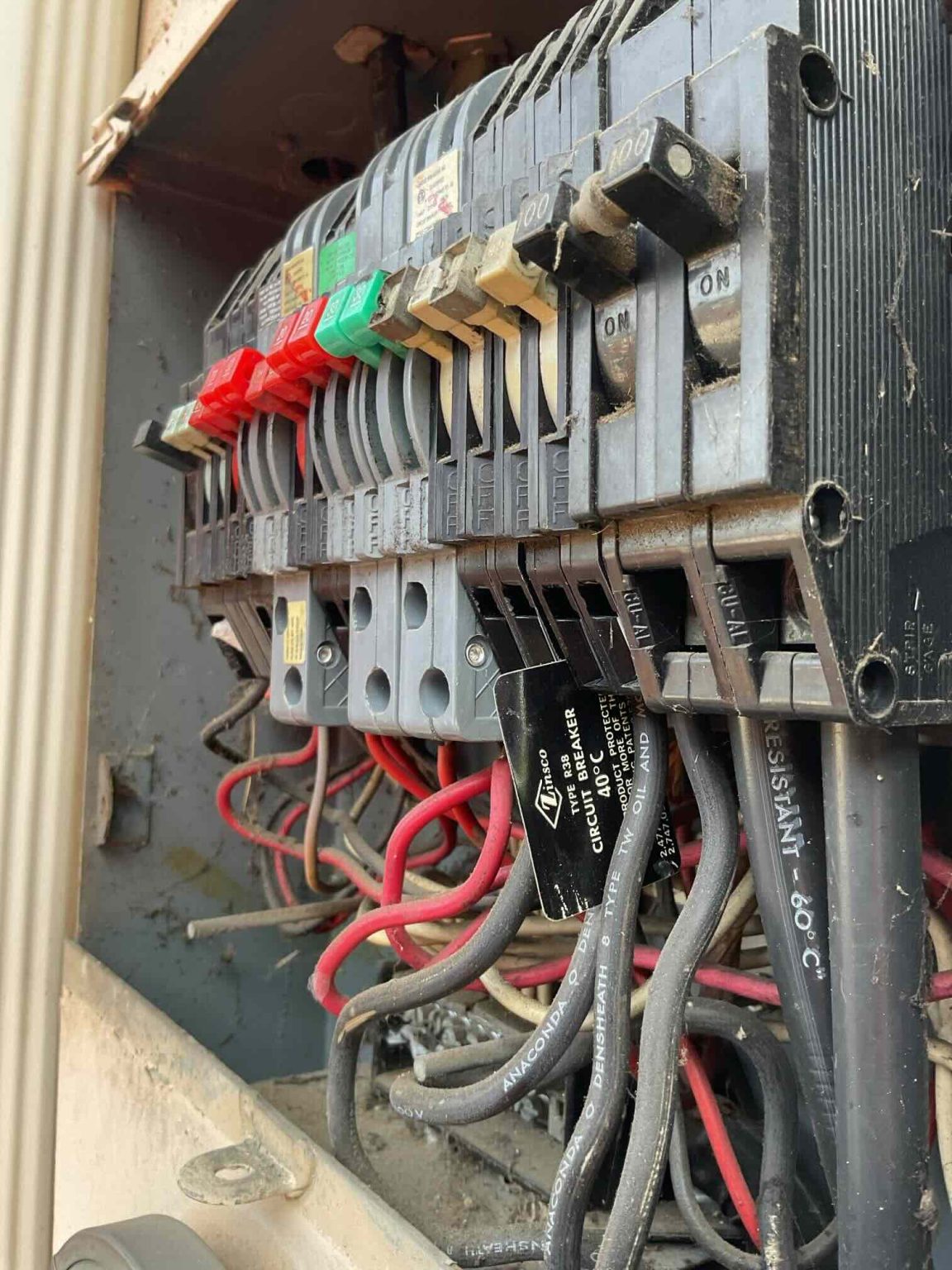 Electrician upgrading residential electrical panel in San Jose California home old Zinsco panel