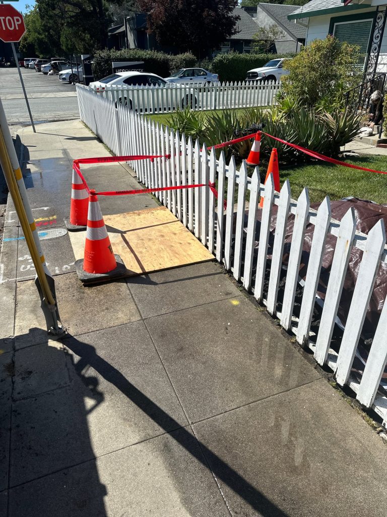 Full sewer pipe replacement with new ABS pipe along side of home in Sebright neighborhood Santa Cruz